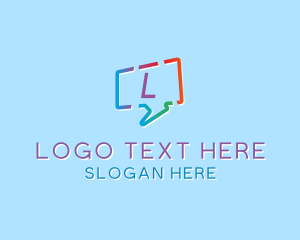 Free Text - Social Media Chat Messaging logo design