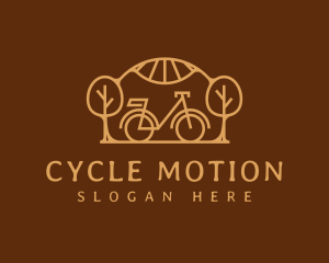 Pedaling - Eco Nature Bicycle logo design