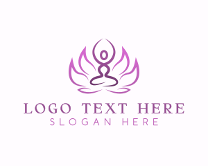 Yogi - Yoga Lotus Zen logo design