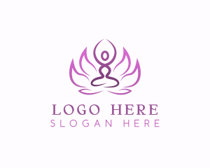 Yoga Lotus Zen Logo