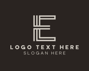 Handyman - Urban Stripes Letter E logo design
