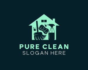 Residential Sanitation Cleaning logo design