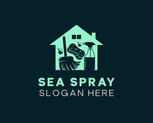 Residential Sanitation Cleaning logo design