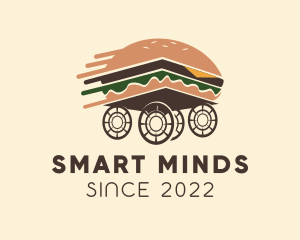 Food Cart - Express Hamburger Delivery logo design