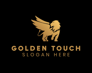 Gradient Gold Griffin logo design