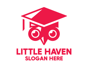 Little - Graduate Owl Bird logo design
