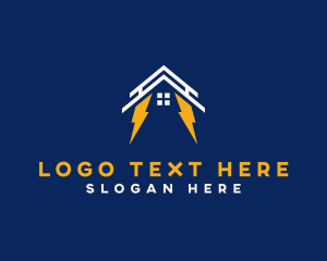 Residential - Electric Lightning House logo design