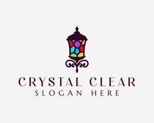 Glass - Stained Glass Lamp logo design