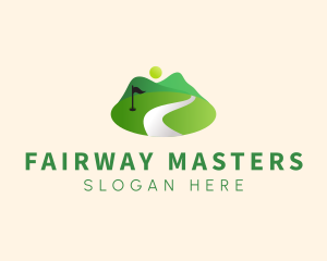 Golfer - Golf Course Range logo design