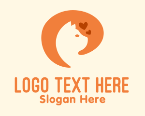 Cat And Dog - Orange Cat Pet Care logo design