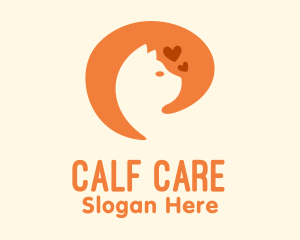 Orange Cat Pet Care logo design