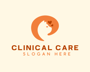 Orange Cat Pet Care logo design