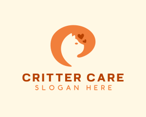 Orange Cat Pet Care logo design