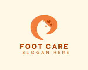 Orange Cat Pet Care logo design