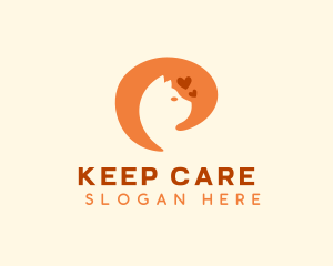 Orange Cat Pet Care logo design