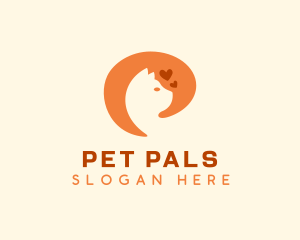 Orange Cat Pet Care logo design