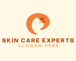 Orange Cat Pet Care logo design