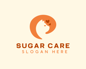 Orange Cat Pet Care logo design