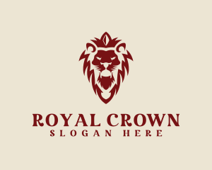 Crown Monarch Lion logo design