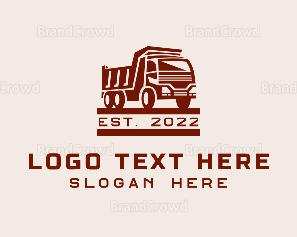 Maroon Dump Truck Logo