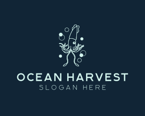 Wild Ocean Squid logo design