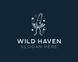 Wild Ocean Squid logo design