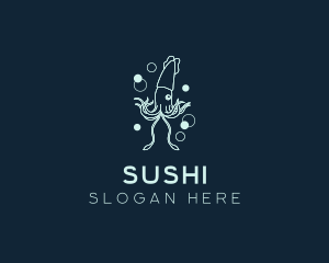 Wild Ocean Squid logo design