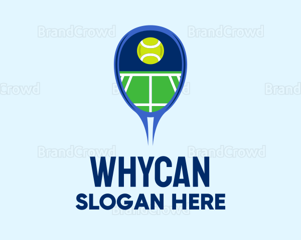 Tennis Ball Racket Court Logo