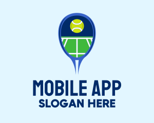 Tennis Ball Racket Court  Logo