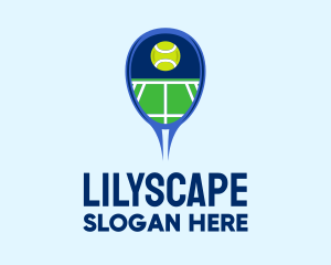 Sports Network - Tennis Ball Racket Court logo design