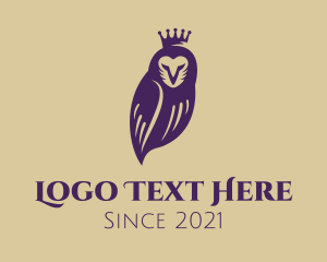 Bird - Royalty King Owl logo design