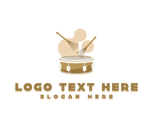 Drum Stick - Musical Drum Brush logo design