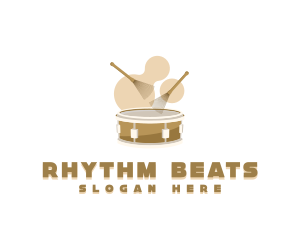 Percussion - Musical Drum Brush logo design