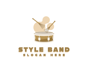 Musical Drum Brush logo design