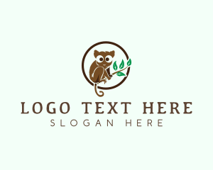 Cute Tarsier Animal logo design