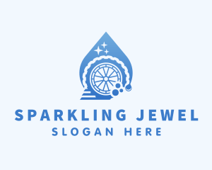 Sparkle Tire Droplet logo design