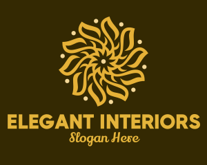 Golden Flower Decoration logo design