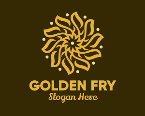 Golden Flower Decoration logo design