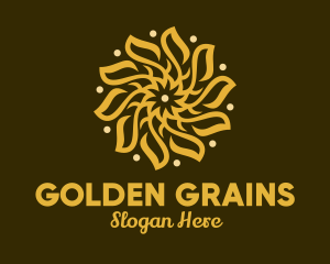 Golden Flower Decoration logo design