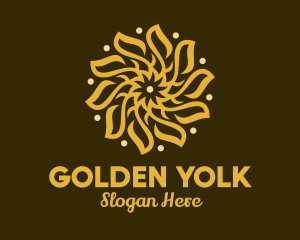 Golden Flower Decoration logo design