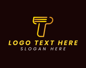 App - Cyber Tech App Letter T logo design