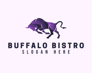 Buffalo - Purple Wild Buffalo logo design