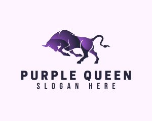 Purple Wild Buffalo logo design