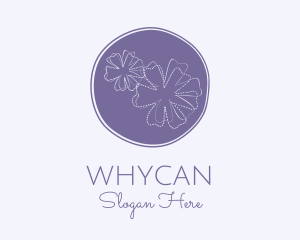 Etsy Store - Purple Flower Embroidery logo design