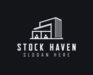 Stockroom - Logistics Warehouse Building logo design