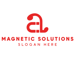 Magnetic - Industrial Magnet Letter A logo design