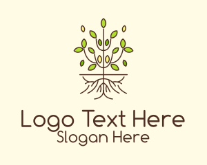 Minimalist Symmetric Plant Logo