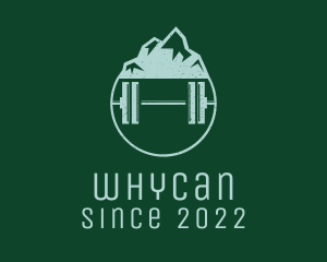 Powerlifter - Mountain Fitness Gym logo design