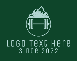 Gym Workout - Mountain Fitness Gym logo design