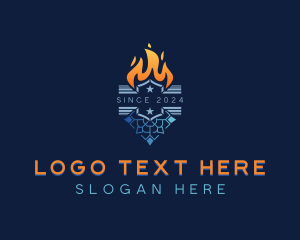 Emblem - Hot Cold Ventilation logo design